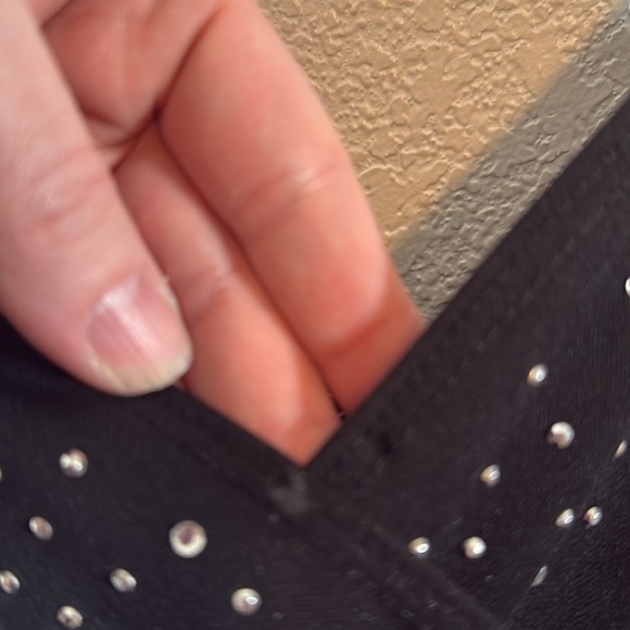 Taboo Vintage Y2K Black Empire Waist Rhinestones Sheer Layer Maxi Dress Size M - Picture 5 of 9